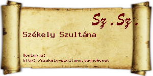 Székely Szultána névjegykártya